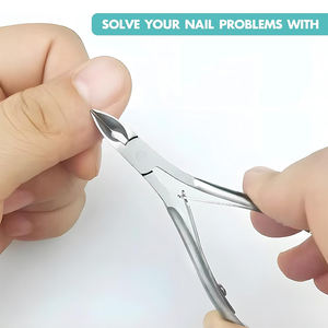 Juego de pinzas para cutículas de uñas de alta calidad, cuchillas duraderas afiladas, acero inoxidable alemán, suministros para uñas, juego de pinzas - Product Image 5