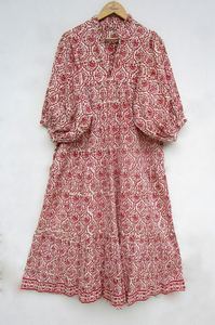 Femmes Unique Designer Style Imprimer Genou-Longueur D'été Casual Volant Manches Standard Col En V Taille Naturelle Lavable Bouton Gratuit - Product Image 6