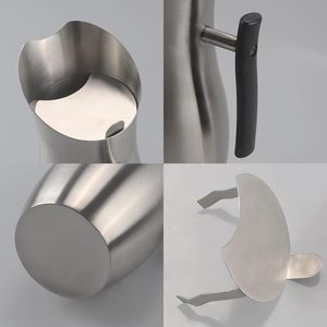 Jarra de diseño moderno de acero inoxidable con aislamiento para bebidas calientes y frías, boquilla grande para verter fácilmente, perfecta para servir agua - Product Image 3