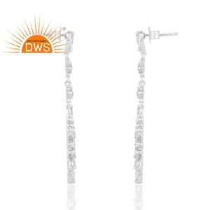 Hot Design 925 Sterling Silver Natural Cz Gemstone Boucle d'oreille Bijoux personnalisés pour les femmes Cadeau pour elle - Product Image 4