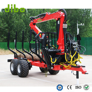 Woodland 6 mètres hydraulique bois saisir grue journal remorque équipement 2000kg Force de levage moteur moteur nouveau journal <span class=keywords><strong>grappin</strong></span> forêt - Product Image 3