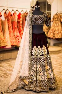 BEAUTIFUL INDIAN/PAKISTANI BRIDAL <b>TOP</b> WITH LEHENGA DRESS Embellished WITH STYLISH DABKA,STONE GLASS BEADS work for Wedding@ 2022 - Product Image 2