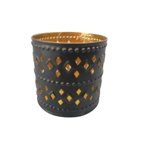 Soporte votivo de hierro redondo de calidad estándar, tarro de vela de lámina dorada de nuevo diseño para decoración de iluminación navideña hecha a mano - Product Image 2