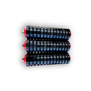 Factory Heat Vulcanization Waterproof Rubber Coated Conveyor Impact Idler Roller