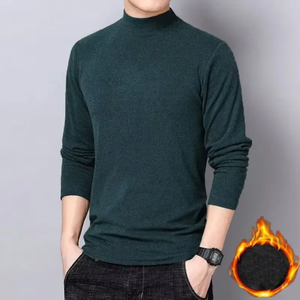 Camiseta Casual de Manga Larga para Hombre, Tejido Jersey de Poliéster/Algodón Grueso, Cuello Redondo, Corte Ajustado, Transpirable, Antiarrugas - Product Image 5