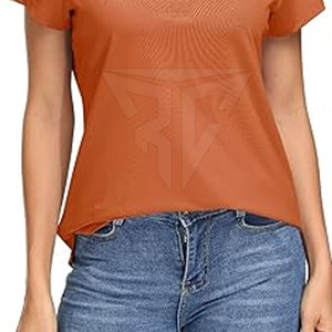 เสื้อยืดลำลองผู้หญิง ผ้าฝ้าย 100% ระบายอากาศ แห้งเร็ว สำหรับฤดูร้อน พร้อมโลโก้สั่งทำได้ - Product Image 6