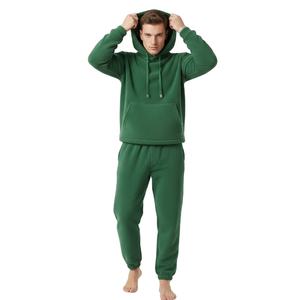 Jersey personalizado de peso pesado para hombre, chándal de lana gruesa, ropa deportiva cálida, conjunto de entrenamiento para gimnasio, ropa de calle informal de dos piezas - Product Image 3