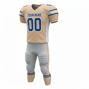 ชุดยูนิฟอร์มอเมริกันฟุตบอลแบบปรับแต่งได้ เสื้อและกางเกงขาสั้น ผลิตจากโพลีเอสเตอร์ 100% ระบายอากาศได้ดี มีไซส์พลัส พร้อมตำแหน่งโลโก้ด้านหน้า - Product Image 6