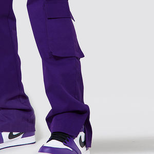 Pantalon cargo ample et décontracté en coton pour hommes, pantalons confortables - Product Image 3