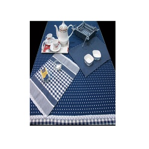 Factory Direct Sale AKSHARA FABRIQUE 100% Cotton <b>Table</b> Napkin Royal Blue Band Jacquard Weave Customizable Size Color for Hotels - Product Image 1