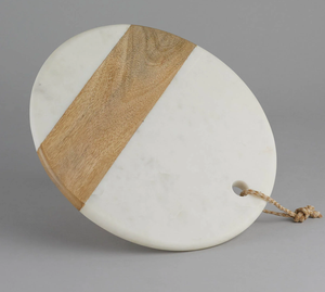 Tabla de cortar de mármol y madera, tabla cortadora de queso para servir queso, accesorios de cocina personalizados - Product Image 2