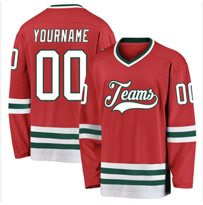 Sublimación personalizada y bordado Camisetas de hockey Nombre del equipo Diseño de marca OEM Camisa de hockey sobre hielo con técnica de impresión - Product Image 5