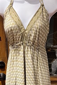 ชุดเดรสคอวีเว้าลึกพิมพ์ลายสำหรับผู้หญิงชุดเดรสยาวเปิดหลังเข้ารูปมีสไตล์ใหม่ฤดูร้อน - Product Image 3