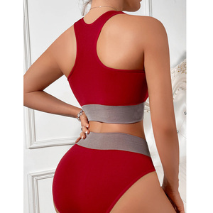 สปอร์ตบราแบบใหม่ ไซส์พลัส เรียบง่าย รองรับทรงได้ดี สำหรับผู้หญิง เหมาะสำหรับโยคะ ฟิตเนส ออกกำลังกาย มีโลโก้ด้านหน้า - Product Image 4