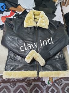 Veste en cuir avec logo personnalisé du fabricant professionnel pour l'hiver fermeture à glissière en fourrure de mouton imperméable de grande taille fabriquée au Pakistan - Product Image 6