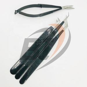Pinzas profesionales para extensión de pestañas de acero inoxidable, agarre fuerte, Punta puntiaguda sostenible, Color negro, uso de belleza privado - Product Image 3