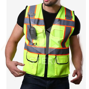 Chaqueta DE SEGURIDAD reflectante de alta visibilidad para trabajadores de la construcción al aire libre transpirable impermeable 100% poliéster personalizable - Product Image 3