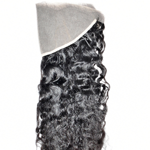Extensions de cheveux indiens Remy 100% naturels noirs, cuticules alignées, bouclés, frontal 13*6, double trame tissée à la machine, 100g, origine indienne - Product Image 1