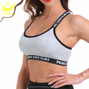 Custom Letter Print Sports Bra Women Push up Yoga Bra Underwear Breathable Gym Fitness <b>Running</b> Sportwear Seamless <b>Padded</b> Crop to - Product Image 2
