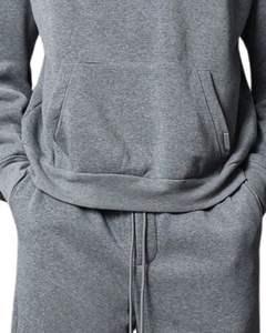<b>Mens</b> Charcoal <b>Grey</b> Fleece Hoodie And Relaxed Fit Jogger Tracksuit Set Winter Casual Pullover Hooded <b>Sweatshirt</b> Pants Streetwear - Product Image 6