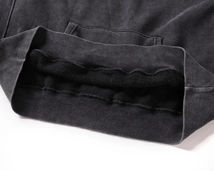 Conjunto de Sudadera con capucha extragrande de manga larga OEM para hombre, sudadera teñida lisa con estampado para otoño, conjunto de Sudadera con cuello con capucha - Product Image 5