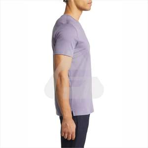 Camiseta de poliéster 100% para hombre, estilo Formal, estampado de sublimación sólido, técnica bordada, sensación de algodón, tela de punto en blanco - Product Image 2