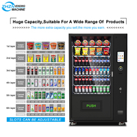 Distributeur automatique de boissons snack 24 heures sur 24 à écran tactile de 10.1 pouces Distributeur automatique de nourriture pour snackautomaten extérieur