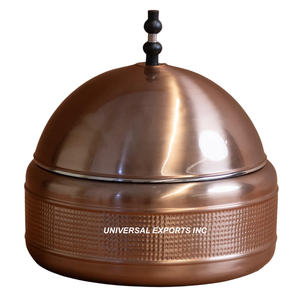 Hotpot de doble pared de alta calidad para Emirates, cazuela de diseñador hecha a mano de alta calidad, calentador de alimentos de Metal de lujo de tamaño personalizado - Product Image 4