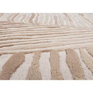 Tapis rectangulaire rayé en laine et viscose fait main, grand format, couleur ivoire clair, Top-260, pour entrée, chambre, couloir, disponible en polyester - Product Image 3