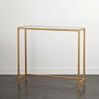 Table console en métal doré avec un design moderne unique, parfaite pour le salon luxueux et la décoration élégante de la maison