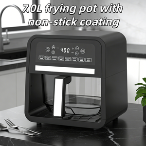 Nueva Freidora de Aire Eléctrica 2026, 7L de Gran Capacidad, 1700W, Elemento Calefactor de Acero Inoxidable SS304, Control Digital, Revestimiento Antiadherente, Fácil de Limpiar y Guardar - Product Image 5