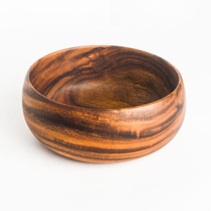 Cuencos de madera de acacia rústica restaurante cena juego de cuencos para servir cuenco de madera hecho a mano logotipo personalizado aceptar - Product Image 3