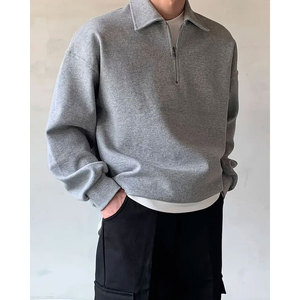 Sudadera informal de manga larga con cuello redondo para hombre con estampado de montaña, poliéster, lavable a máquina - Product Image 2