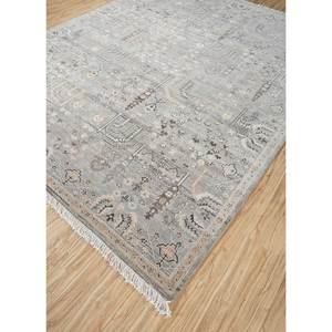 พรมขนสัตว์อัฟกันถักมือ Erbe Lnr-4017 สีเทาและดำ ลายเหรียญ  ทอแบบเรียบและเทคนิคแจ็คการ์ด สำหรับใช้ในบ้านและรถยนต์ - Product Image 2