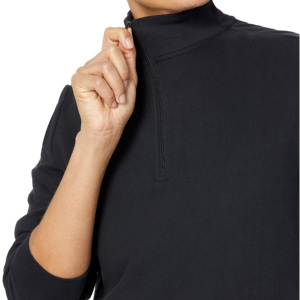 Logo personnalisé hommes polaire sweat quart 1/4 demi fermeture éclair col haut col montant sweat fermeture éclair à capuche - Product Image 2