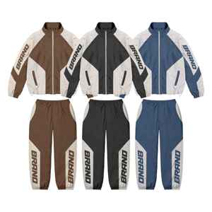 Survêtement coupe-vent personnalisé OEM pour hommes, ensemble de jogging imperméable pour la course à pied, la gymnastique, l'entraînement, ensemble de survêtement coupe-vent réfléchissant - Product Image 4