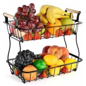 Cesta de fruta de Metal de lujo, organizador decorativo elegante para mesa de comedor, encimera de cocina, hogar duradero moderno - Product Image 2