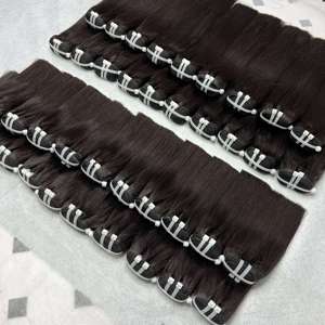 Prix de gros Cheveux humains vietnamiens 100% bruts Super Double Drawn, multicolores, à cuticules alignées, en trame - Product Image 4