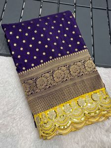Les plus recherchés Exclusif Soie Dernier Indien Traditionnel Saree Élégant Nuptiale Fête De Mariage Porter Sari Indien Boutique Best-seller - Product Image 4