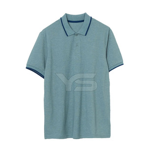 Polo décontracté de style golf pour hommes, au prix de gros, polo avec motif uni en jersey respirant et logo brodé sur mesure - Product Image 1