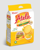 Atela Sachet de biscuits croustillants au maïs halal de 228g, craquelins à la farine de blé croustillants, boîte d'emballage saveur de pomme de terre salée