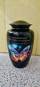 Urna Decorativa de Aluminio Estilo Americano en Forma de Lágrima para Exhibición en el Hogar, Cenizas Funerarias, Cremación de Adultos, 220 Pulgadas Cúbicas, Personalizable - Product Image 5