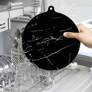 FLEET 0.4mm Thickness Dia. 220mm Food Grade <b>Silicone</b> Induction Cook Top Protective <b>Mat</b> Non Slip Heat Resistant Oven Safe - Product Image 5