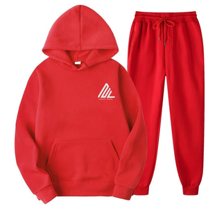 Custom High Quality Winter Cotton Fleece Tracksuit Unisex Hoodie <b>Jogger</b> <b>Set</b> Oversized Pullover Drawstring Closure Sweatpants - Product Image 6