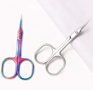 Manucure professionnelle ciseaux de beauté haut de gamme Style russe ongles ciseaux de peau morte lame incurvée poignée en céramique acier inoxydable - Product Image 1