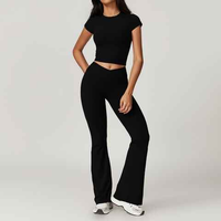 Conjunto Deportivo Reversible de 3 Piezas para Mujer, Talla Grande, para Gimnasio y Fitness, Top Corto sin Mangas con Aberturas, Leggings de Alta Elasticidad