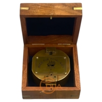 Boussole Brunton antique nautique en laiton massif avec impression UV, carrée de 3 pouces, de poids lourd