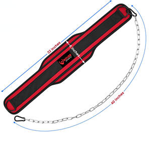 Ceinture de musculation en néoprène robuste personnalisée pour la musculation, ceinture de musculation réglable avec chaîne, soutien dorsal de fitness OEM - Product Image 3
