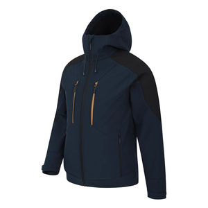 High Demanded Custom Designed Men's Hooded Waterproof Softshell Jacket Windproof Windbreaker Heated Lightweight <b>Nylon</b> Print - Product Image 4