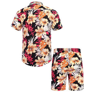 การออกแบบใหม่ฤดูร้อนชุดว่ายน้ํา 2 ชิ้นชุดเสื้อผ้าเสื้อแขนสั้นผู้ชายซูเมอร์กางเกงขาสั้นขายส่งเสื้อแห้งเร็วชุดสั้น - Product Image 3